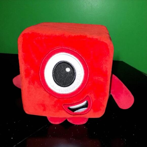 Numberblocks One Plush Toy Hand2Mind Learning BBC Pillow Embroidered Nursery 5" - Picture 1 of 12